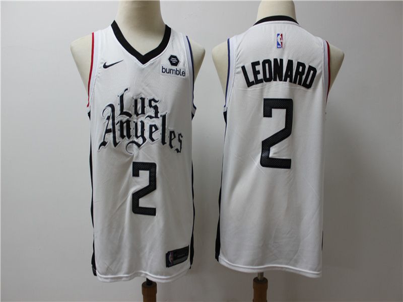 Men Los Angeles Clippers #2 Leonard White Game Nike NBA Jerseys